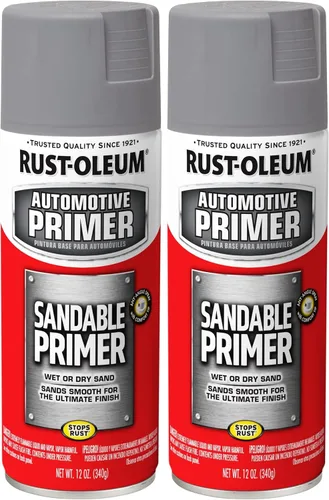 Miniatura 11 de Rust-Oleum 249418 Spray de imprimación lijable automotriz, 12 onzas, negro