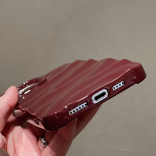 Miniatura 5 de Funda de teléfono con patrón de ondas de agua compatible con iPhone 14 Plus/15 Plus, bonita funda de lujo con forma de onda para mujeres y hombres