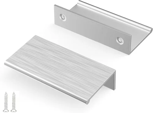 Miniatura 68 de Peaha Paquete de 10 manijas de gabinete de cocina de 1-5/16 pulgadas, tiradores negros para cajones de tocador, borde de puerta, tiradores de dedo