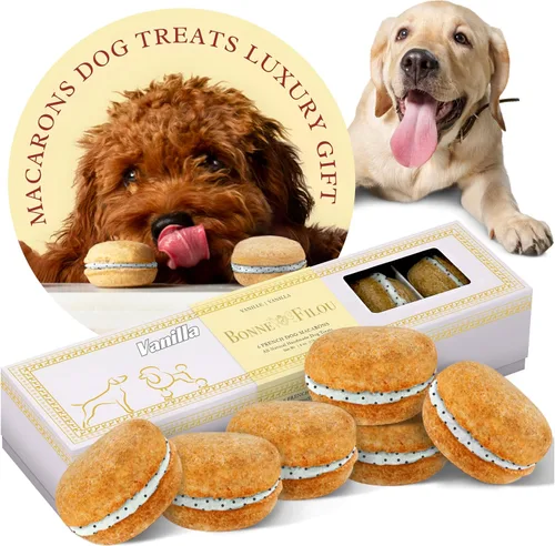Miniatura 27 de Bonne et Filou Golosinas para perros, pasteles de mantequilla de maní, regalo de cumpleaños para perros de raza mediana a grande – Pasteles
