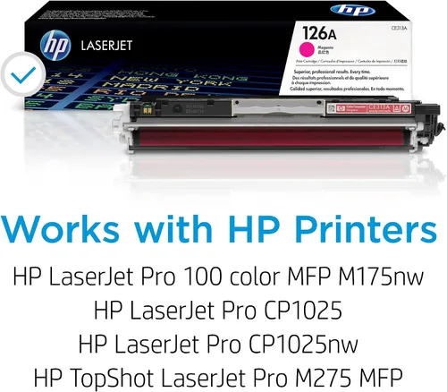Miniatura 2 de HP Cartucho de tóner magenta 126A Funciona LaserJet Pro 100 Color MFP Serie M175, Serie CP1025, TopShot LaserJet Pro Serie M275 MFP CE313A