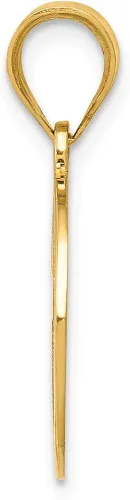 Miniatura 2 de Colgante de oro amarillo macizo de 14 quilates, cruz reversible y primera comunión, 0.669in x 0.591in