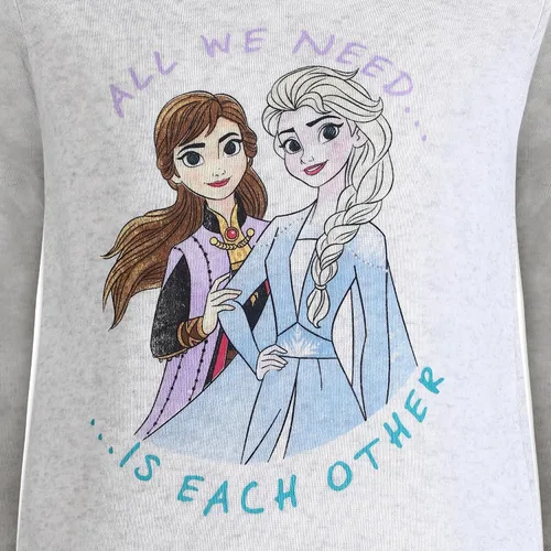 Miniatura 4 de Disney Frozen - Conjunto de 2 piezas con capucha y leggings para niñas, color azul y gris
