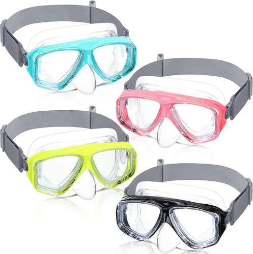 Miniatura 12 de Flutesan Gafas de natación para niños y jóvenes con cubierta para la nariz, correa elástica, máscara de buceo, natación, impermeable, gafas
