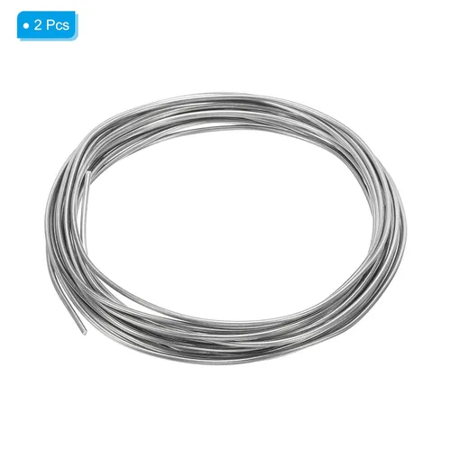 Miniatura 3 de Patikil 99.99% alambre de zinc de alta pureza, 2 rollos, calibre 17, alambre suave para cuentas de 0.059 in para experimentos de laboratorio