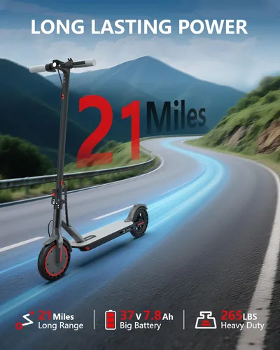Miniatura 3 de NAVIC Electric Scooter with Dual Suspension, 8.5”/10" Tires, 350W/500W Motor, 19/22 Mph, Max 22/25/27/49Miles Range, Foldable E Scooter for Adults