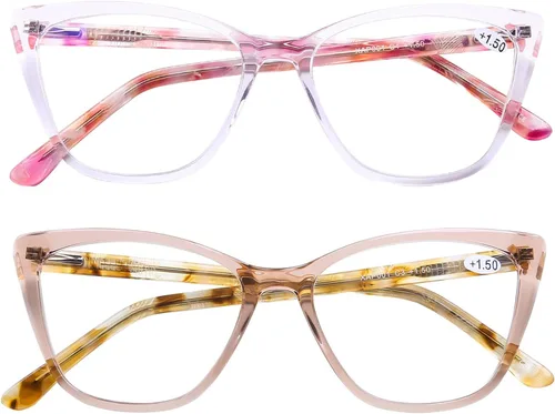 Miniatura 7 de AQWANO Oversized Blue Light Blocking Reading Glasses Women - Stylish Cat Eye Designer Computer Readers Eyeglasses