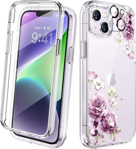 Miniatura 190 de Diaclara - Funda compatible con iPhone 11, carcasa resistente de cuerpo completo con protector de pantalla integrado sensible al tacto y Transparente