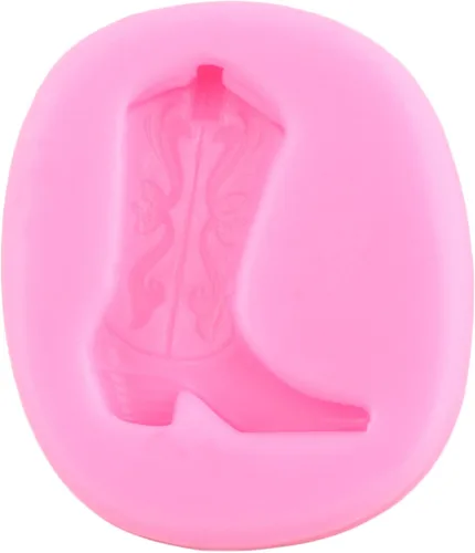 Miniatura 5 de Mujiang Molde de silicona para pezuñas de herradura, moldes de fondant para botas de vaquero, molde redondo para dulces para decoración de pasteles