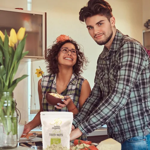 Miniatura 8 de Julia's Organic Frutos secos de tigre en rodajas finas – Listo para comer – No necesita remojo – Orgánico, vegano, alto en fibra y sin gluten, 12