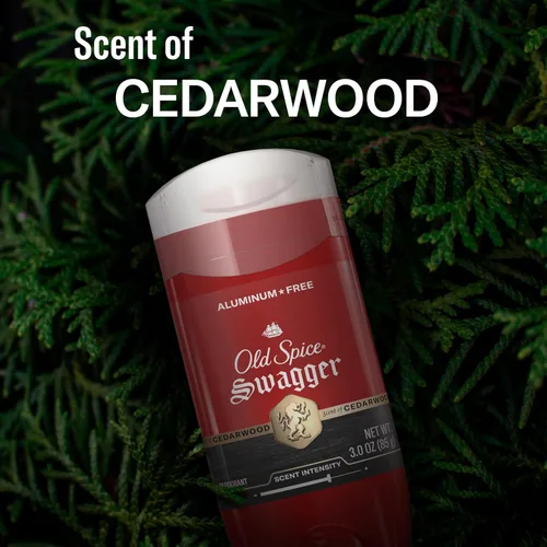 Miniatura 8 de Old Spice Desodorante sin aluminio para hombres, protección contra olores 24/7, frescura 24/7 y aroma duradero, Swagger con aroma a madera de cedro