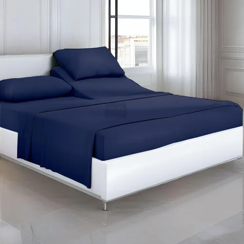 Miniatura 16 de Cottingon Juego de sábanas de 4 piezas para camas ajustables, 100% algodón egipcio de 28 pulgadas, hojas de cabeza flexible para dormir con números