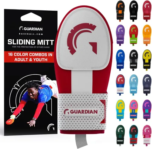 Miniatura 10 de Guante deslizante Guardian Baseball - Tallas para jóvenes y adultos - Guante deslizante para béisbol - Correa de compresión elástica