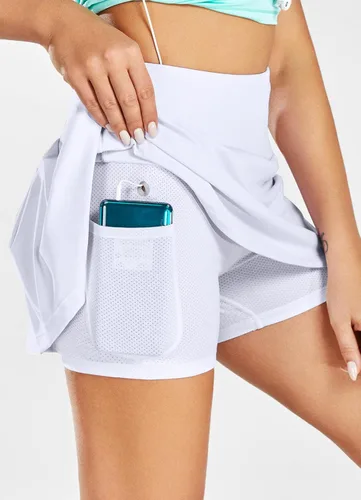 Miniatura 3 de BALEAF - Falda pantalón de verano para mujer, diseño de tiro alto, de 13pulgadas, con 4 bolsillos, para tenis, golf, correr o entrenar.