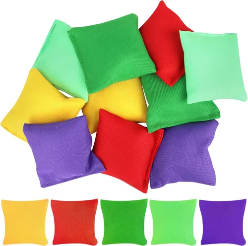 Miniatura 8 de Puf pequeños y coloridos de nailon para juegos de lanzamiento de manos, duraderos para niños y exteriores, bolsas de lanzamiento para aula, patio