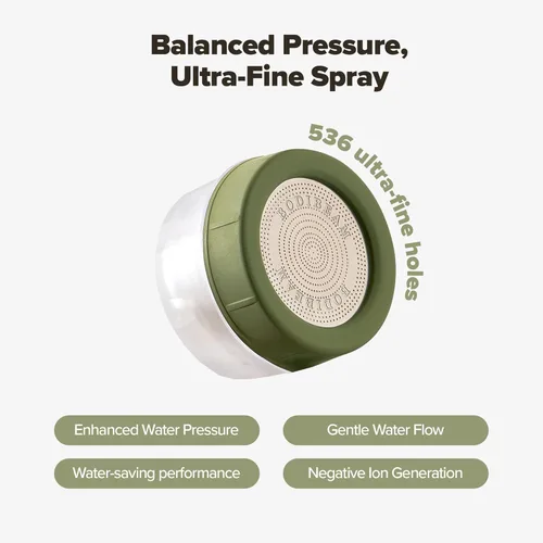 Miniatura 2 de Filtro de agua para grifo de lavabo de baño, filtración con gel de vitamina C, elimina el cloro y los metales pesados, suavizante de agua dura Verde