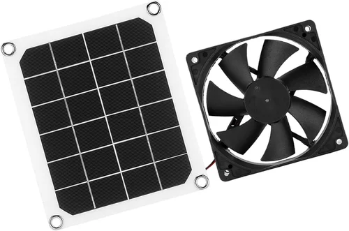 Miniatura 3 de Kit de ventilador extractor accionado solar 6V 10W IP65 impermeable para invernadero gallinero con carga USB