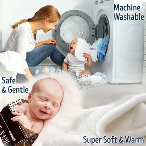 Miniatura 3 de Mantas de vaquero para bebé, manta de bebé occidental personalizada para niños, mantas de forro polar para niñas, nombre personalizado de 3 tamaños