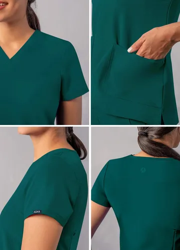 Miniatura 4 de Adar Addition - Ropa quirúrgica para mujer, moderna camiseta médica con cuello en V
