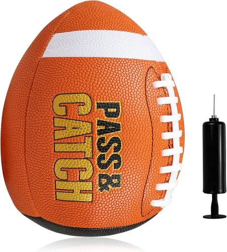Miniatura 11 de PassCatch Balón de Entrenamiento, Mejora las Habilidades de Pase y Captura, Tamaño Oficial y Juvenil (con Bomba)