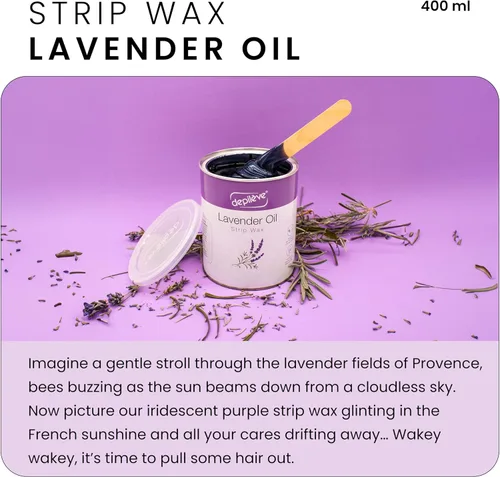 Miniatura 2 de Depileve Tira de cera para depilación - Cera de colofonia de lavanda para pieles sensibles - cuerpo completo - Ideal para áreas delicadas - Tira