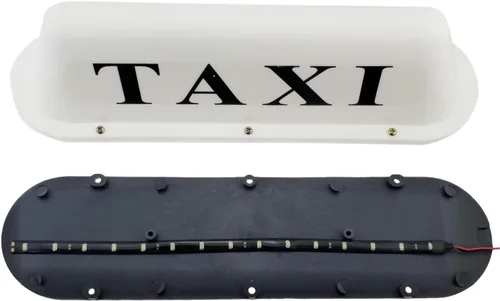 Miniatura 4 de Señal de taxi de 12 V con base magnética, luz de cúpula, techo de taxi iluminada para coche, 12 V, luz superior impermeable con encendedor