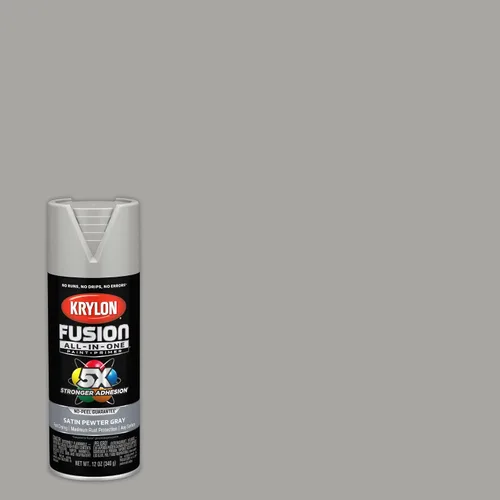 Miniatura 303 de Krylon Fusion - Pintura en aerosol adhesiva todo en uno para uso en interiores y exteriores, 12 onzas, aluminio
