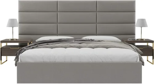 Miniatura 96 de Vänt - Paneles tapizados de cabecera para montar en la pared, diseño Isabelle, 60 x 23 pulgadas, configuración de 4 paneles individuales, Cuero