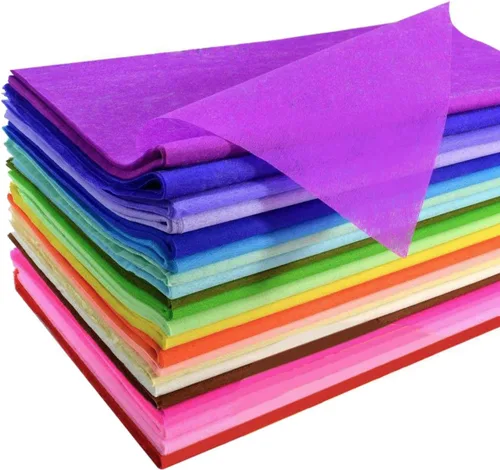 120 hojas de papel de seda de colores a granel, papel de manualidades de 20 x 26 pulgadas para decoración de pañuelos de regalo, 24 colores