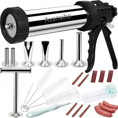 Kits de pistola de cecina de gran capacidad, cañón de cecina, fabricante de cecina de acero inoxidable, tirador de cecina, pistola de carne, kit de
