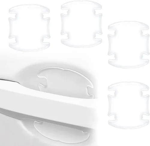 Miniatura 8 de 8 protectores 3D transparentes de arañazos para manija de puerta de automóvil, calcomanías universales de protección de pintura lateral de tazón, 8