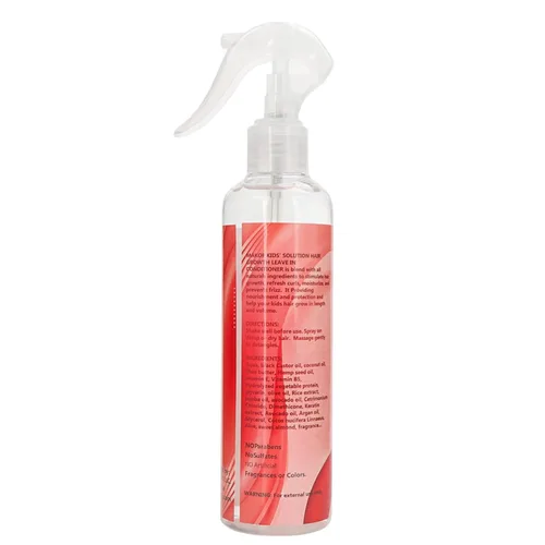 Miniatura 5 de Spray acondicionador sin enjuague para rizos y aceite para el cabello para niños con aceite de coco y ricino. Hidratante diario, desenredante