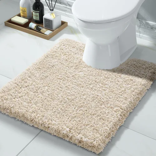 Miniatura 59 de Yimobra Alfombra de baño de felpa esponjosa, súper lanuda suave, cómoda, antideslizante, absorbente de agua, alfombra de baño de microfibra que se