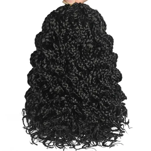 Miniatura 6 de Trenzas de caja Goddess de 150 hebras, cabello rizado de 8 pulgadas, trenzas de ganchillo pretrenzadas, trenzas de ganchillo pretrenzadas, trenzas