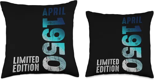 Miniatura 3 de April 1950 Year 1950 Retro 1950 Vintage Limited Edition Throw Pillow