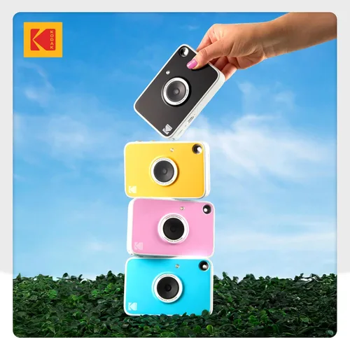 Miniatura 8 de Kodak Printomatic+ Paquete de inicio de cámara digital de impresión instantánea + funda de transporte (rosa) + papel fotográfico Zink con parte Negro