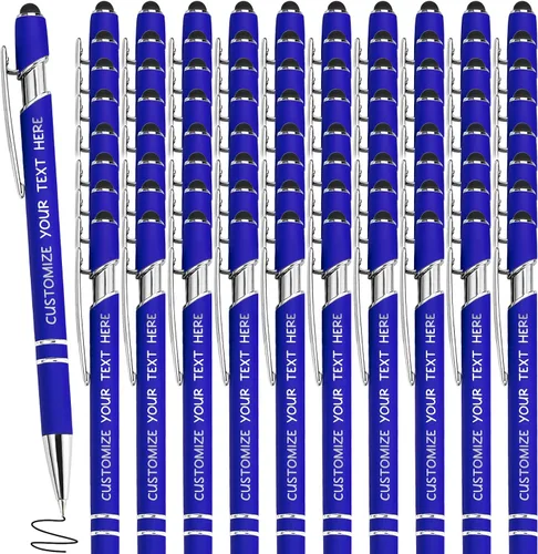 Miniatura 43 de Bolígrafos personalizados con lápiz óptico y grabado gratis, bolígrafos personalizados para negocios, graduación, aniversarios (hasta 500 unidades)