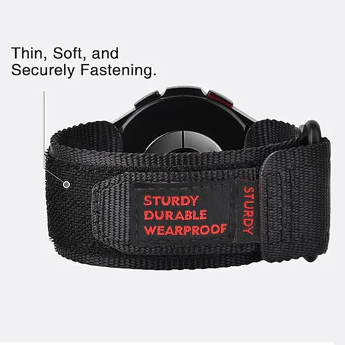 Miniatura 4 de Compatible con las correas de reloj inteligente ALPHAGEAR, 0.866 in, 0.945 in, correa deportiva de nailon resistente de liberación rápida con diseño