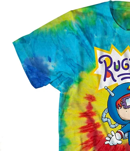 Miniatura 5 de Nickelodeon Camisa clásica Rewind para hombre - Rugrats, Ren & Stimpy y Hey Arnold Tie Dye
