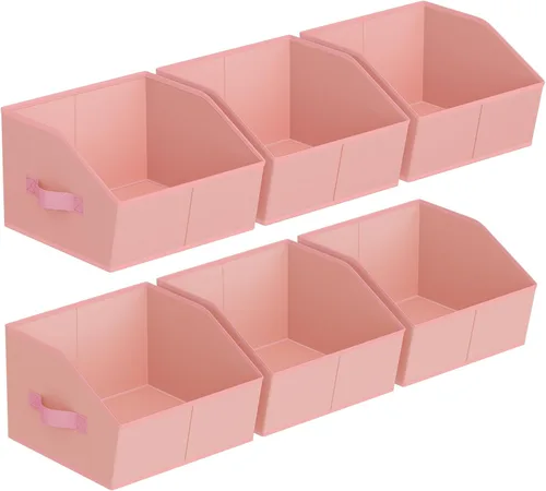 Miniatura 46 de Homsorout Organizador trapezoidal para armario, cestas grandes para organizar, caja de almacenamiento de tela para estantes, cubos de almacenamiento