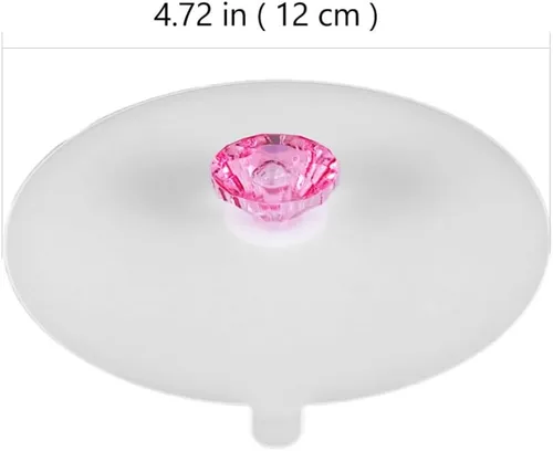 Miniatura 2 de Luxshiny Fundas de silicona para tazas, paquete de 6 tapas transparentes de 4.33 pulgadas, tapas de taza de bebidas reutilizables herméticas