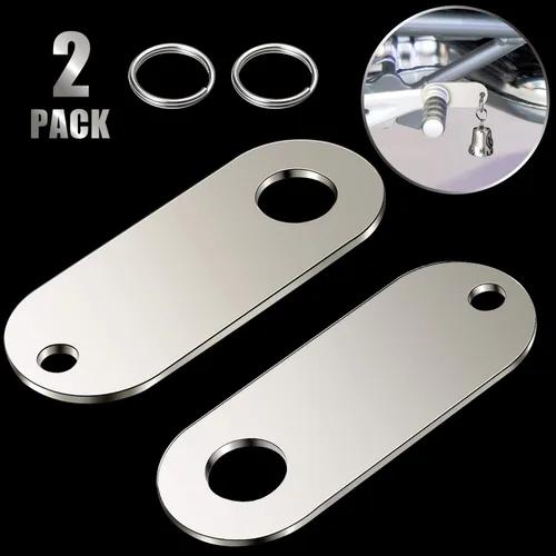 Miniatura 8 de 2 perchas para campanas de motocicleta, colgador de campana de la suerte de motocicleta y 2 anillos divididos, se adapta a cualquier campana (negro)