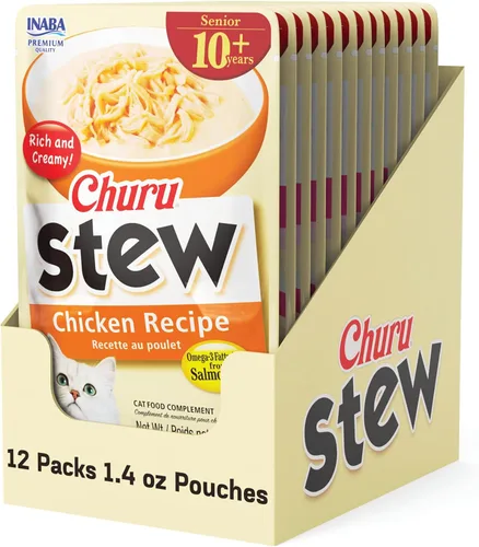 Miniatura 16 de INABA Churu - Estofado para gatos, bolsa de guarnición con vitamina E, 1.4 onzas por bolsa, 12 bolsas, variedad de pollo y mariscos