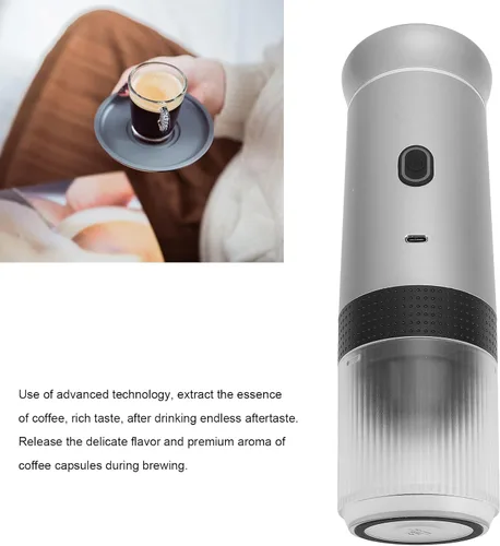 Miniatura 3 de Bewinner Cafetera de café espresso portátil para viajes, cafeteras eléctricas de 12 V para camping, cafetera automática para autocaravana