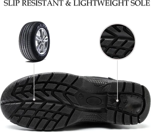 Miniatura 4 de XUNRUO Botas de punta de acero para hombres y mujeres, zapatos ligeros de seguridad para el trabajo, zapatos industriales y transpirables