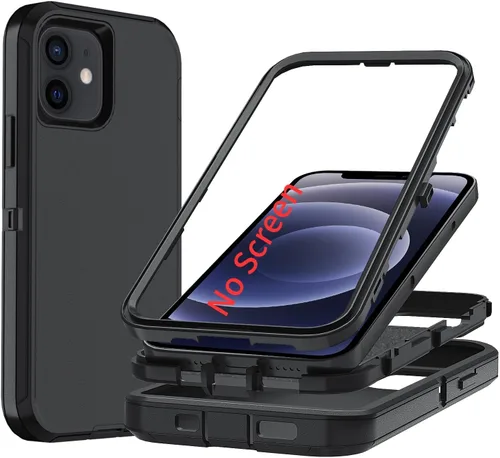 Miniatura 61 de Funda para iPhone X/i Phone Xs, 3 capas duradera funda de teléfono resistente protección para teléfono, a prueba de golpes a prueba de caídas a Negro