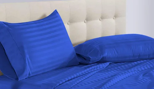 Miniatura 34 de Juego de sábanas de algodón peinado de 1500 TC para colchón de 38 a 17.7 in de profundidad (tamaño doble) Sábanas para cama (trifa, beige)