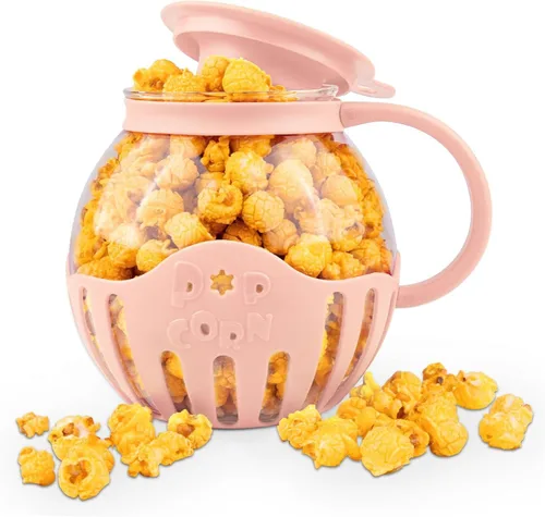 Miniatura 10 de MMUGOOLER - Máquina de palomitas de maíz de silicona original para microondas, cuenco plegable con tapa, sin BPA y apto para lavavajillas, rápido