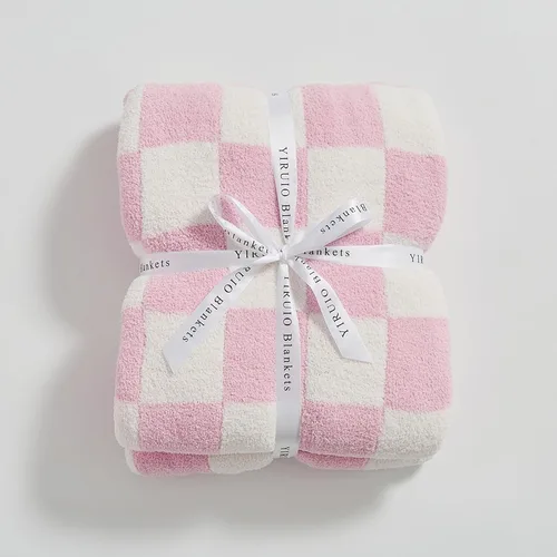 Miniatura 9 de YIRUIO Manta Throw a Cuadros Tablero de Ajedrez Esponjosa Suave Cálida Cómoda Reversible Súper Suave Acogedora para Decoración del Hogar Cama Sofá