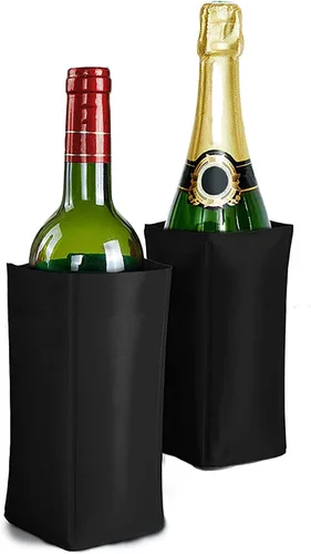 Enfriador de vino reutilizable, enfriador de botellas de vino flexible, funda de paquete de hielo de vino que mantiene el vino fresco y refrescante